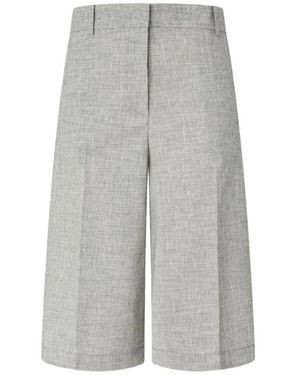 Pinko Korte Broeken ,Grijs ,Linnen Linnen Blend Bermuda Shorts