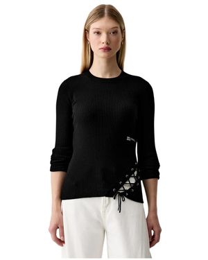 KARL LAGERFELD Round-Neck Knitwear - Negro