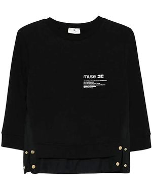 Elisabetta Franchi Sweatshirts - Nero