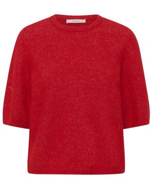 Gestuz Round-Neck Knitwear - Red