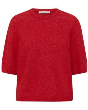Gestuz Round-Neck Strickwaren - Rot