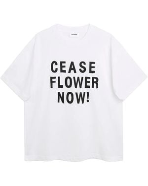 Soulland Kai Cease Flower Now T-Shirt - Wit