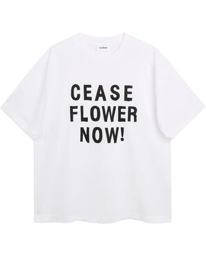 Soulland Kai Cease Flower Now T-Shirt - Wit