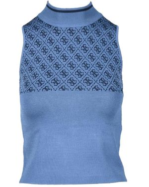 Guess Stilvolles stricktop mit spandex - Blau