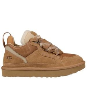 UGG Schoenen ,Bruin ,Polyester Lace-Up Polyester Schoenen - Naturel