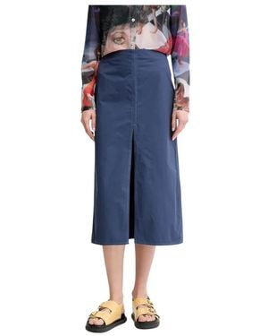 Sunnei Langer Rock Mit Schlitz - Blau