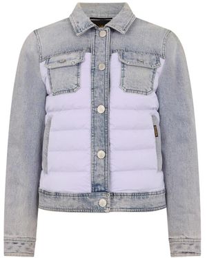 Moorer Petunia Gepolsterte Jeansjacke - Grau
