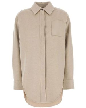 Loewe Wollen Overshirt Met Kasjmier - Naturel