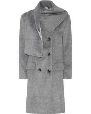 Bruuns Bazaar Double-Breasted Coats - Grey