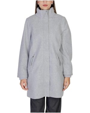 Street One Jassen ,Grijs ,Polyester Grijze Effen Jas Met Ritssluiting