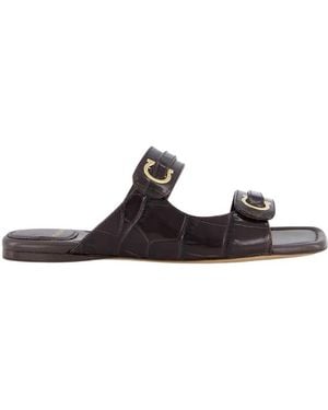 Ferragamo Sliders - Black