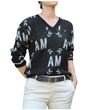 Aeronautica Militare V-Neck Knitwear - Black