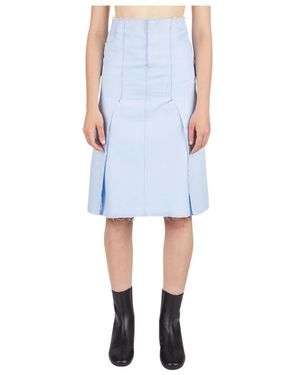 Raf Simons Panel Denim Rok - Blauw