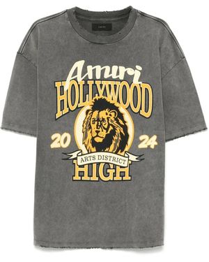 Amiri T-Shirt Mit Grafikdruck Und Rundhalsausschnitt - Grau