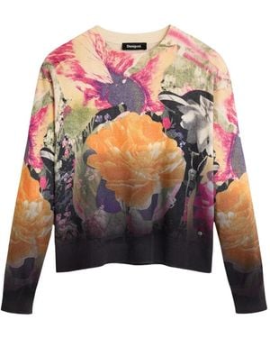 Desigual Round-Neck Knitwear - Multicolore