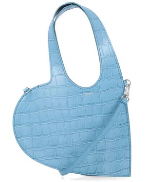 Coperni Tassen ,Blauw ,Leer Croco Mini Heart Tote