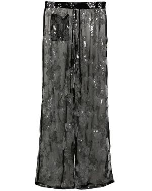 Siedres Blumige pailletten weite hose siedrés - Grau