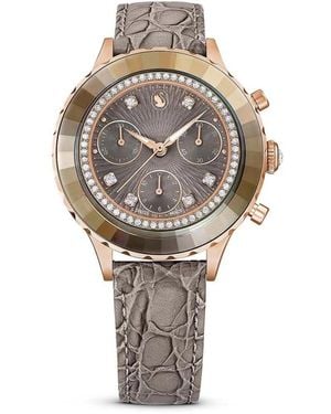 Swarovski Accessoires ,Veelkleurig ,Leer Octea Chrono - Grijs