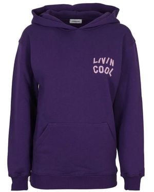 LIVINCOOL Künstlerische cappuccio hoodie - Blau
