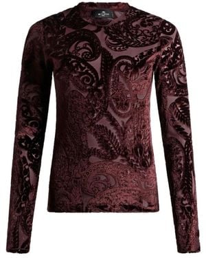 Etro Round-Neck Knitwear - Brown