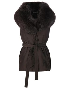 Yves Salomon Vests - Negro