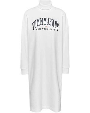 Tommy Hilfiger Abito felpa bianco in cotone