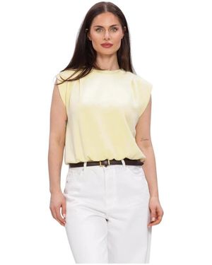 Minus Overhemden ,Geel ,Msmarta Sweat - Naturel