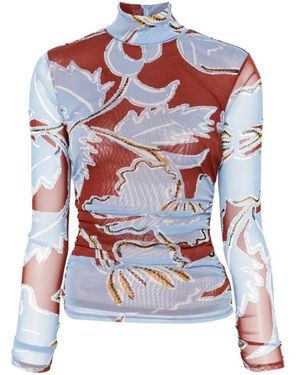Diane von Furstenberg Long Sleeve T-Shirts - Red