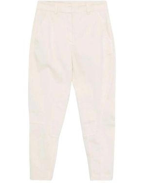 Brunello Cucinelli Gepaneelde Katoenen Broek - Naturel