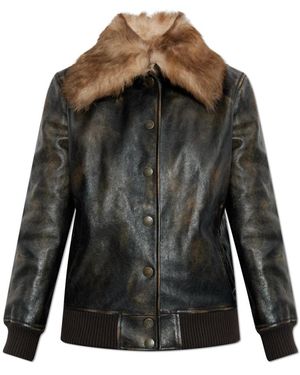 Dolce & Gabbana Leren Jas - Groen