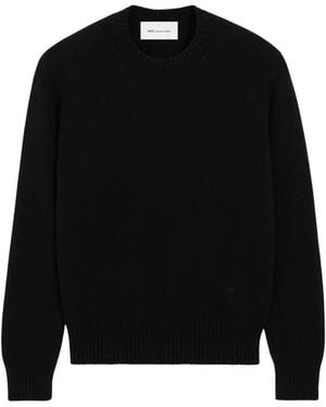 Ami Paris Round-Neck Knitwear - Negro