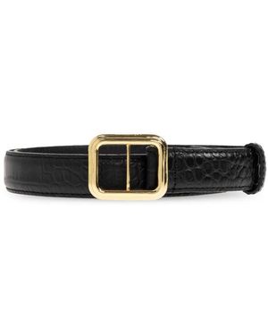 LIE STUDIO Accessoires ,Zwart ,Leer The Georgia Wide Belt