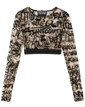 Versace Jeans Couture Long Sleeve Tops - Black
