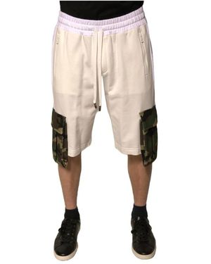 Dolce & Gabbana Casual cargo bermuda shorts mit kordelzug - Natur
