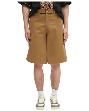 Martine Rose Twisted Skate Wide Leg Shorts - Naturel