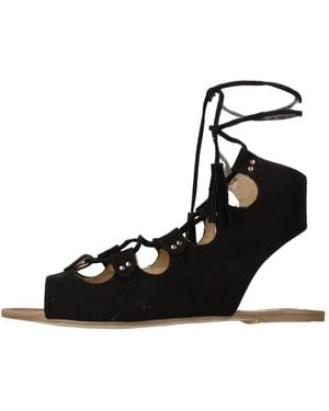 La Strada Flat Sandals - Negro