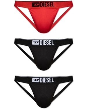 DIESEL Ondergoed ,Veelkleurig ,Katoen Three-Pack Jockstraps - Rood