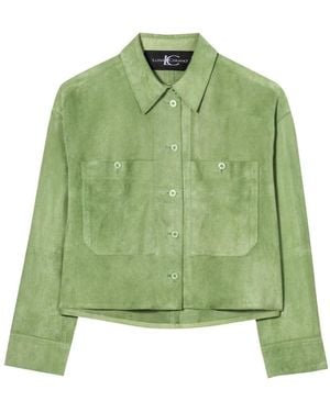 Luisa Cerano Leather Jackets - Green