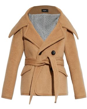 DSquared² Double-Breasted Coats - Neutro