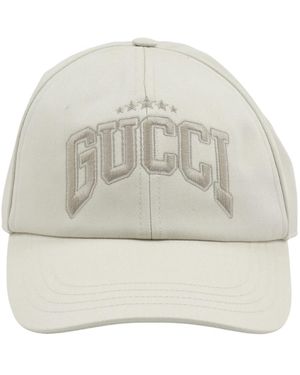 Gucci Accessoires ,Katoen Pecchi Baseballpet - Naturel