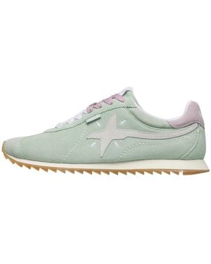 W6yz Schoenen ,Groen ,Suède Tahiti-W Suède Sneakers - Blauw