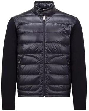 Moncler Jassen ,Blauw ,Wol Gepolsterd Wol Ritsvest