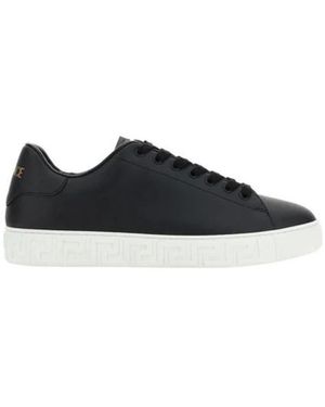 Versace Griekse Sneakers Met Reliëf - Blauw