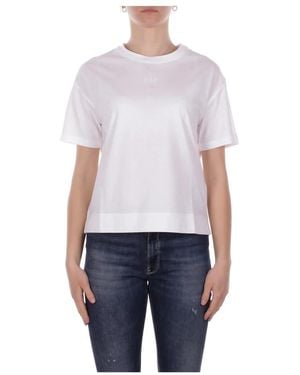 Fay Tops ,Wit ,T-Shirts En Poloshirts - Blauw