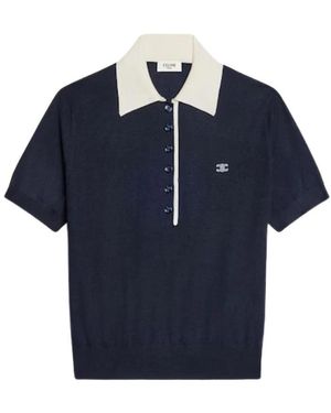 Celine Tops ,Blauw ,Kasjmier Polo Trui