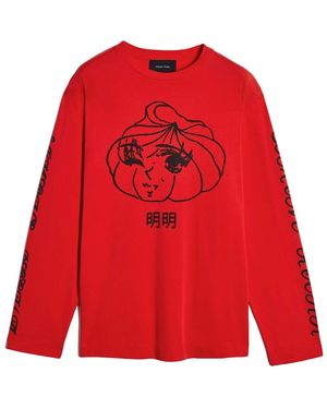 Simone Rocha Long Sleeve T-Shirts - Red