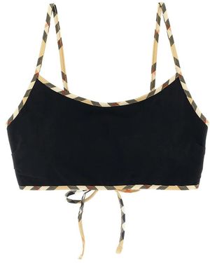 Burberry Badmode ,Zwart ,Nylon Starla Stretch Nylon Bikini Top