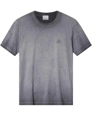 Isabel Marant Tops ,Zwart ,Katoen Honore T-Shirt - Grijs