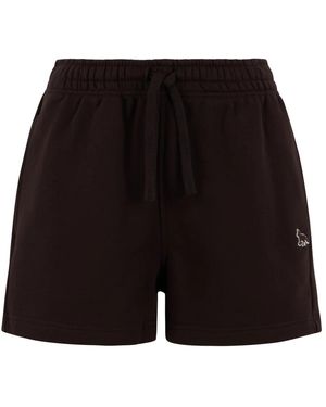 Maison Kitsuné Korte Broeken ,Bruin ,Katoen Baby Fox Regular Jog Shorts - Zwart