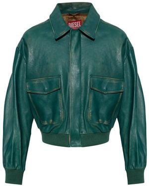 DIESEL L-Uman Leren Jas - Groen